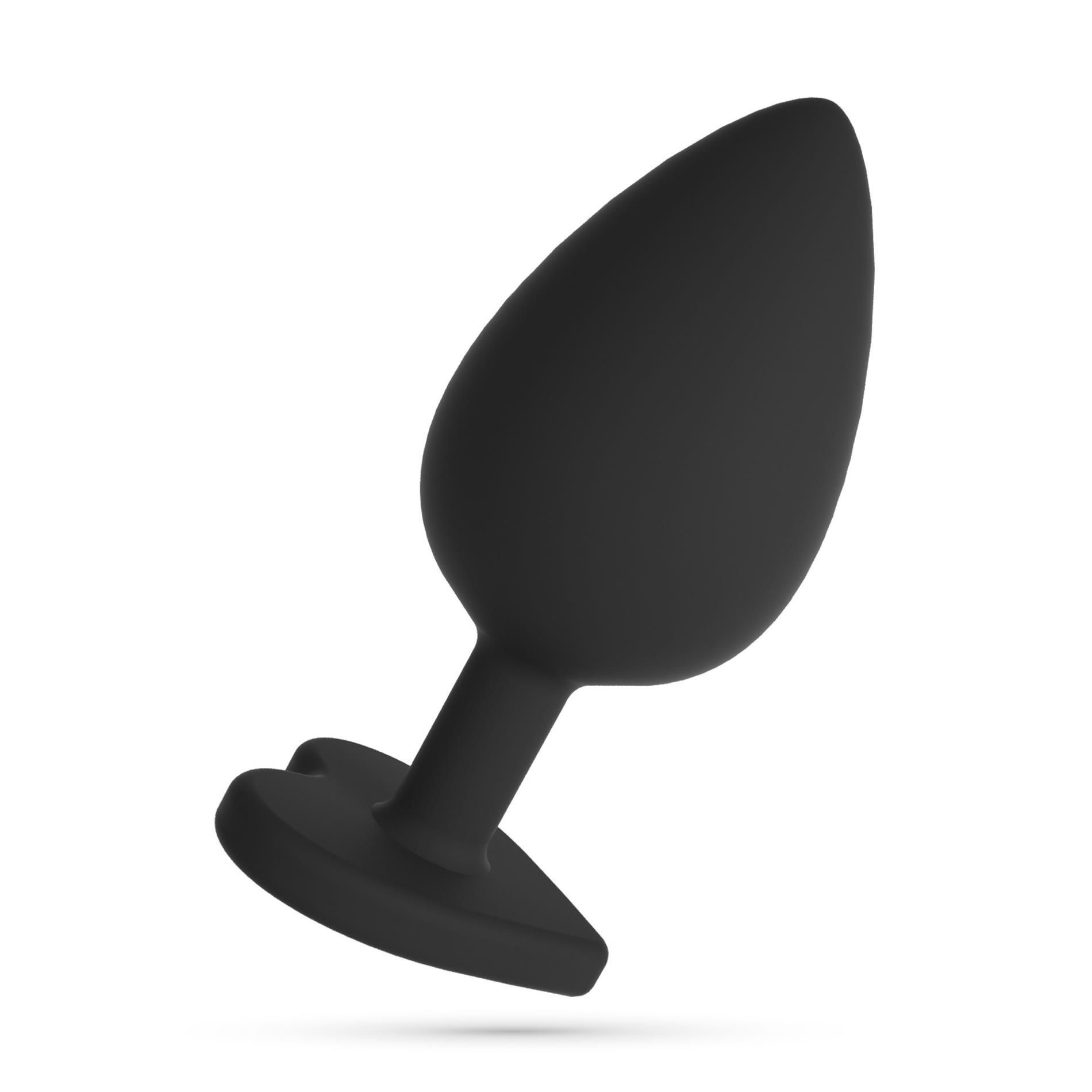 Korek analny Crushious Cuore Small, 7 cm (czarny)