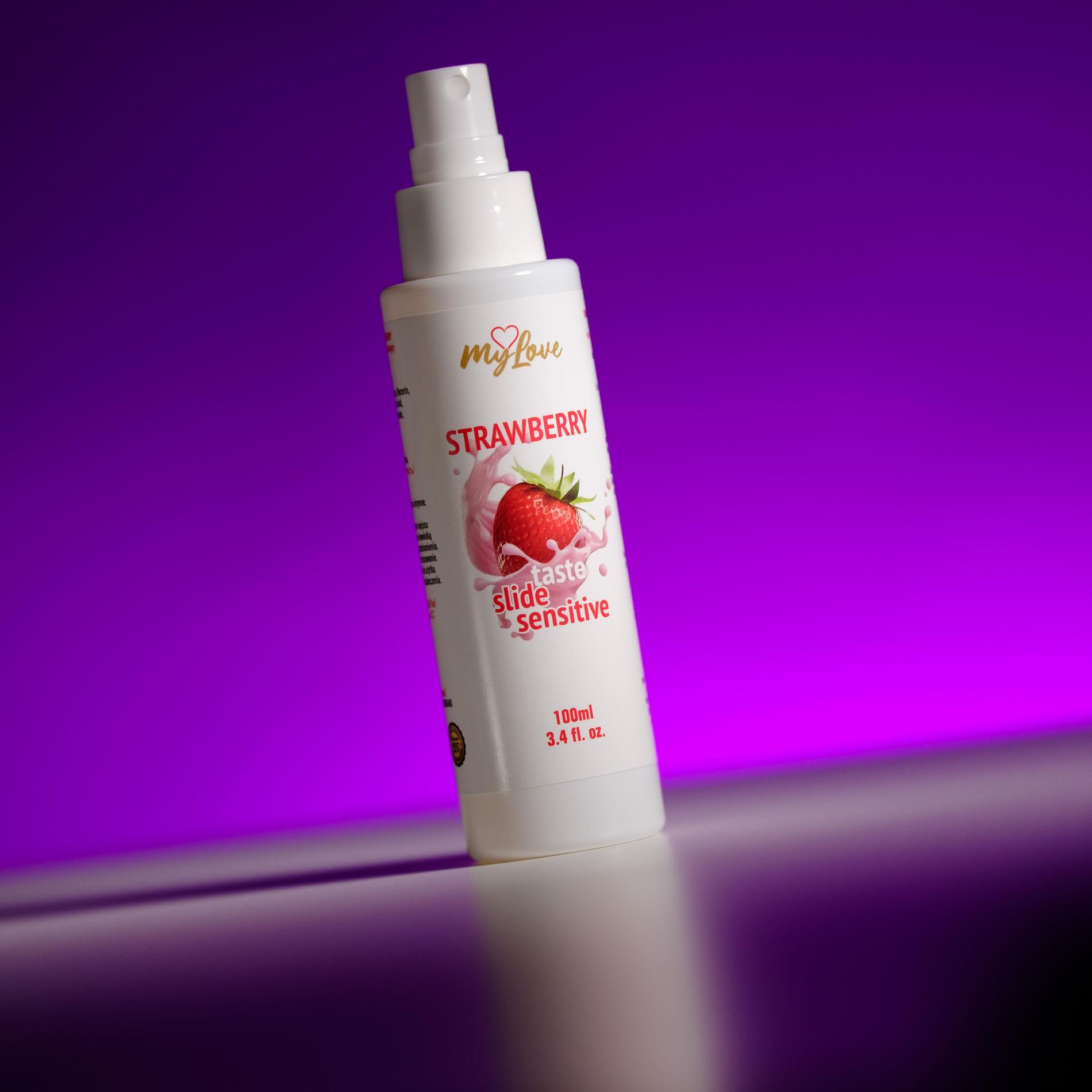 Лубрикант на водной основе MyLove Taste Slide Sensitive Strawberry, 100 мл