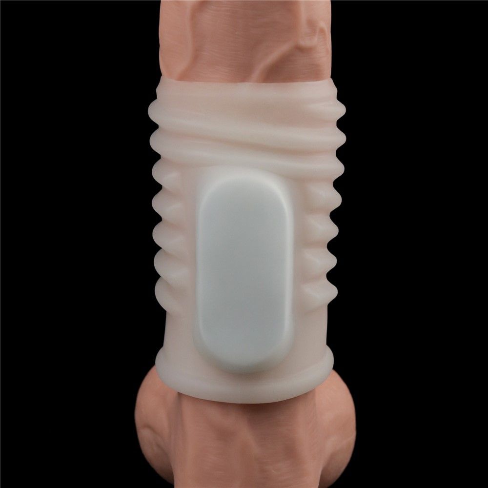Насадка на пенис Knights Ring Vibrating Spiral, 10 см (белый)