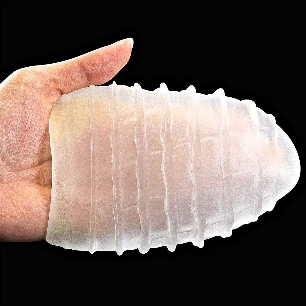 Мастурбатор яйцо LoveToy Giant Egg Grind Ripples Edition (прозрачный)