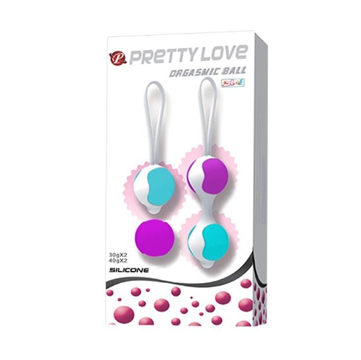 Вагинальные шарики Pretty Love Orgasmic Balls, 4 шт (мульти)