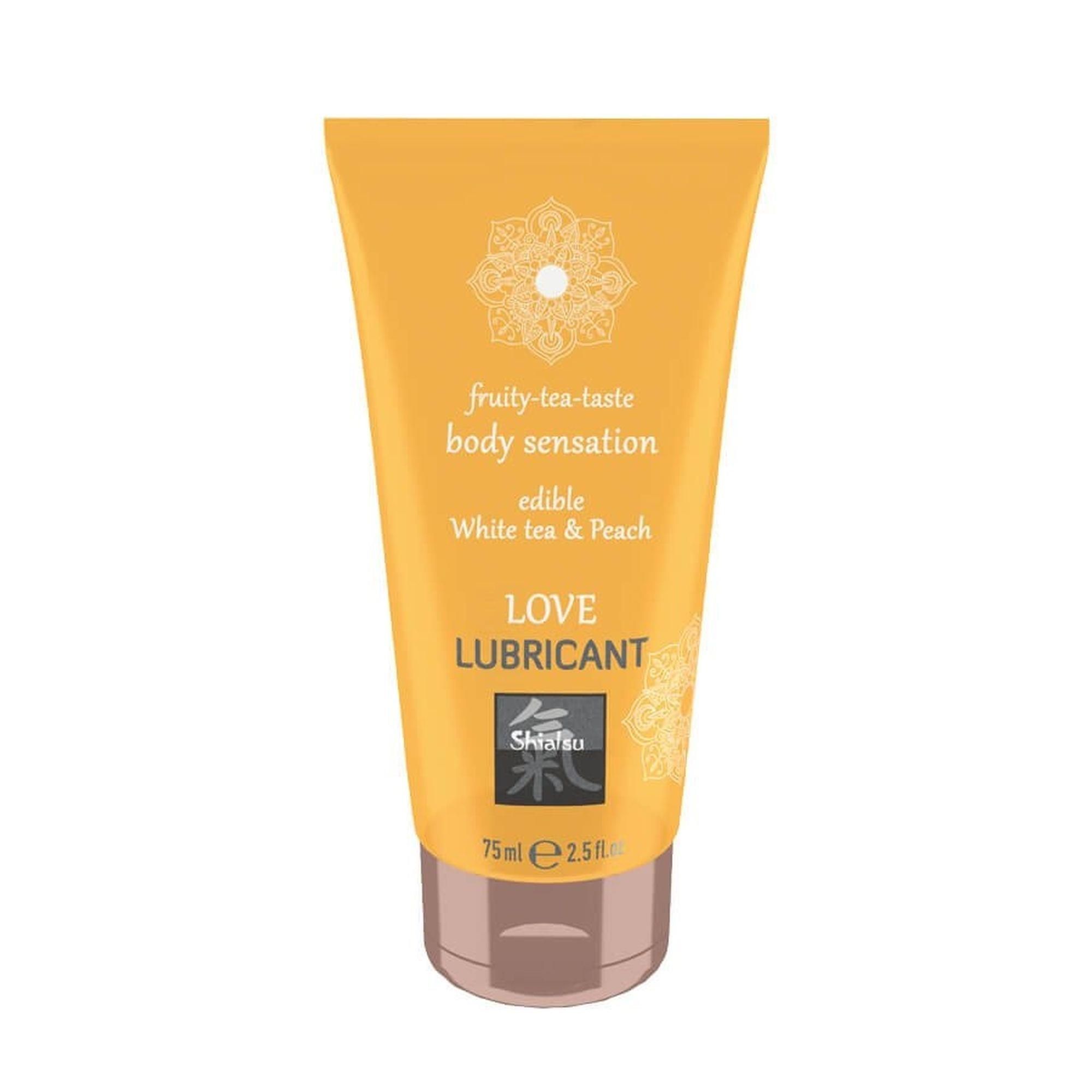 Лубрикант на водній основі HOT Shiatsu Love Lubricant Body Sensation Edible персик, 75 мл