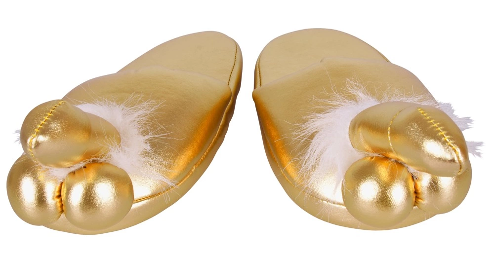 Kapcie z penisami Penis-Puschen (złote)