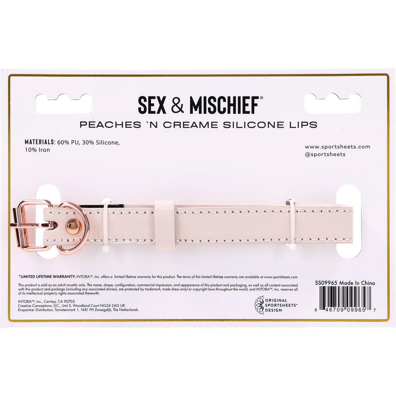 Кляп Sex & Mischief Peaches 'n CreaMe Silicone Lips (персиковый)