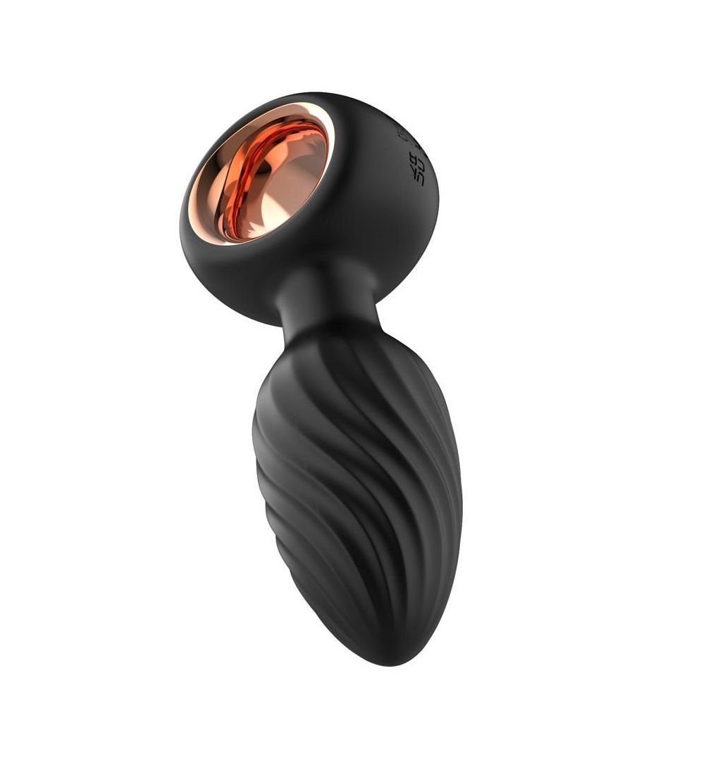 Korek analny B - Series Cute Aisi Rotating Plug, 10.9 cm (czarny)