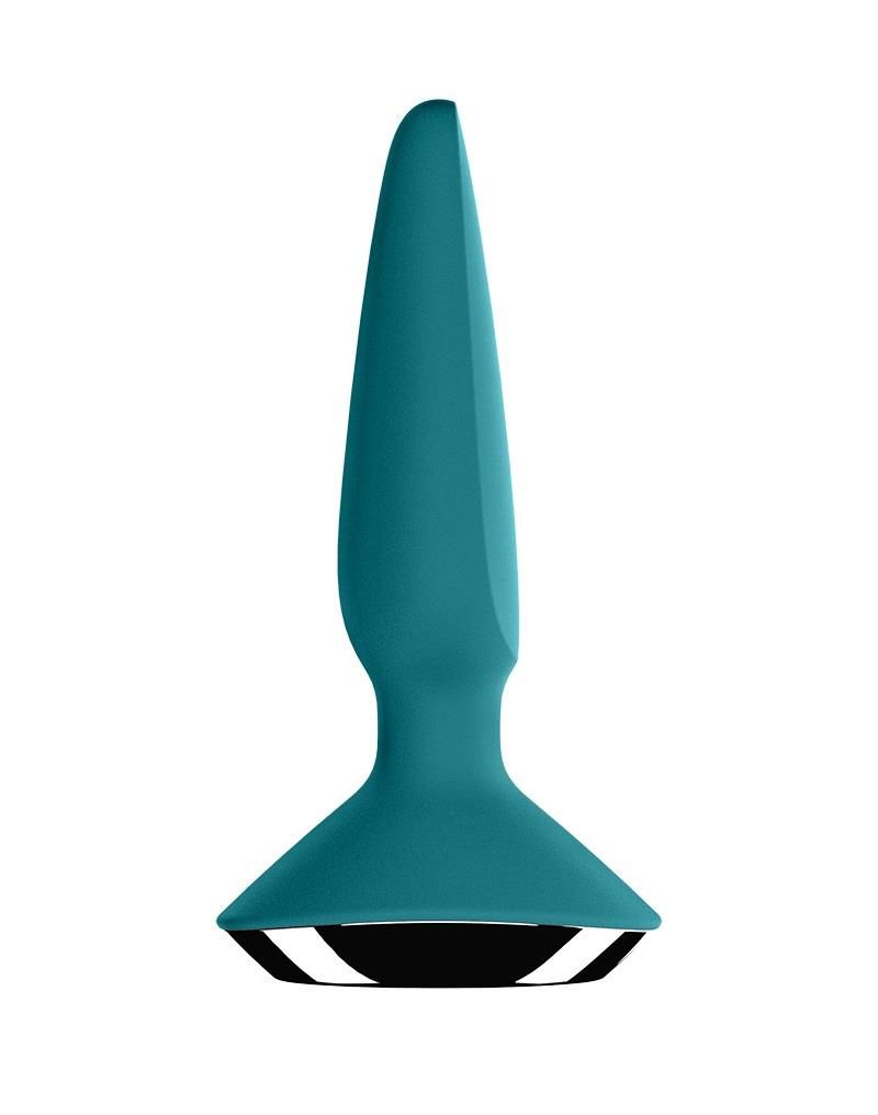 Анальна пробка з вібрацією Satisfyer Plug-ilicious 1, 14 см (зелений)