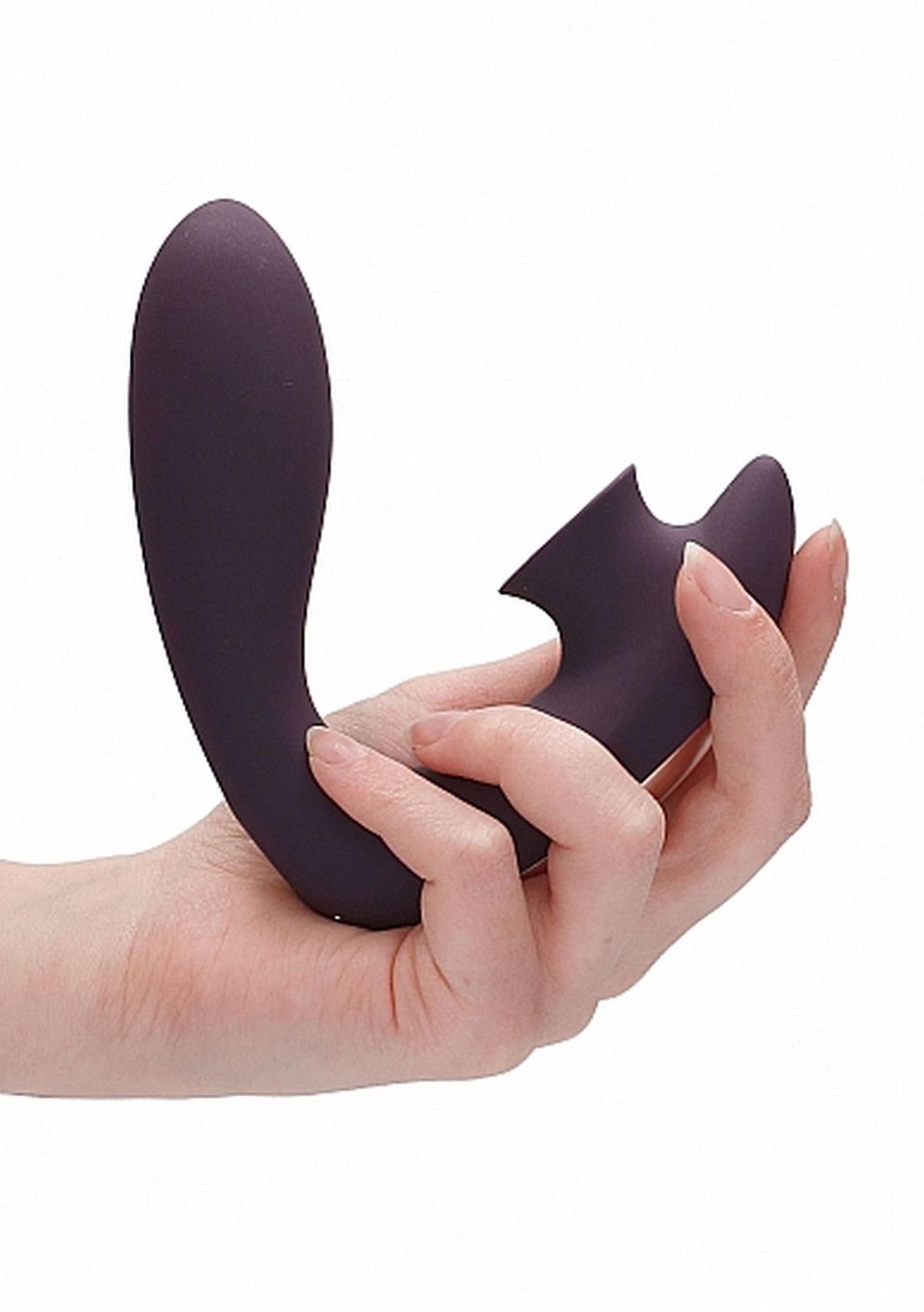 Вакуумний стимулятор клітора з вібрацією Desirable Bendable Air Pulse (фіолетовий)