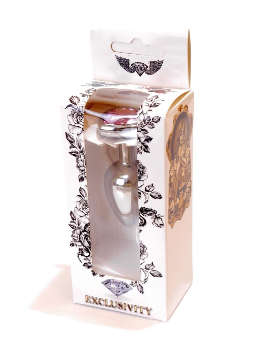 Metalowy korek analny Boss Jewellery, 7 cm (różowy)