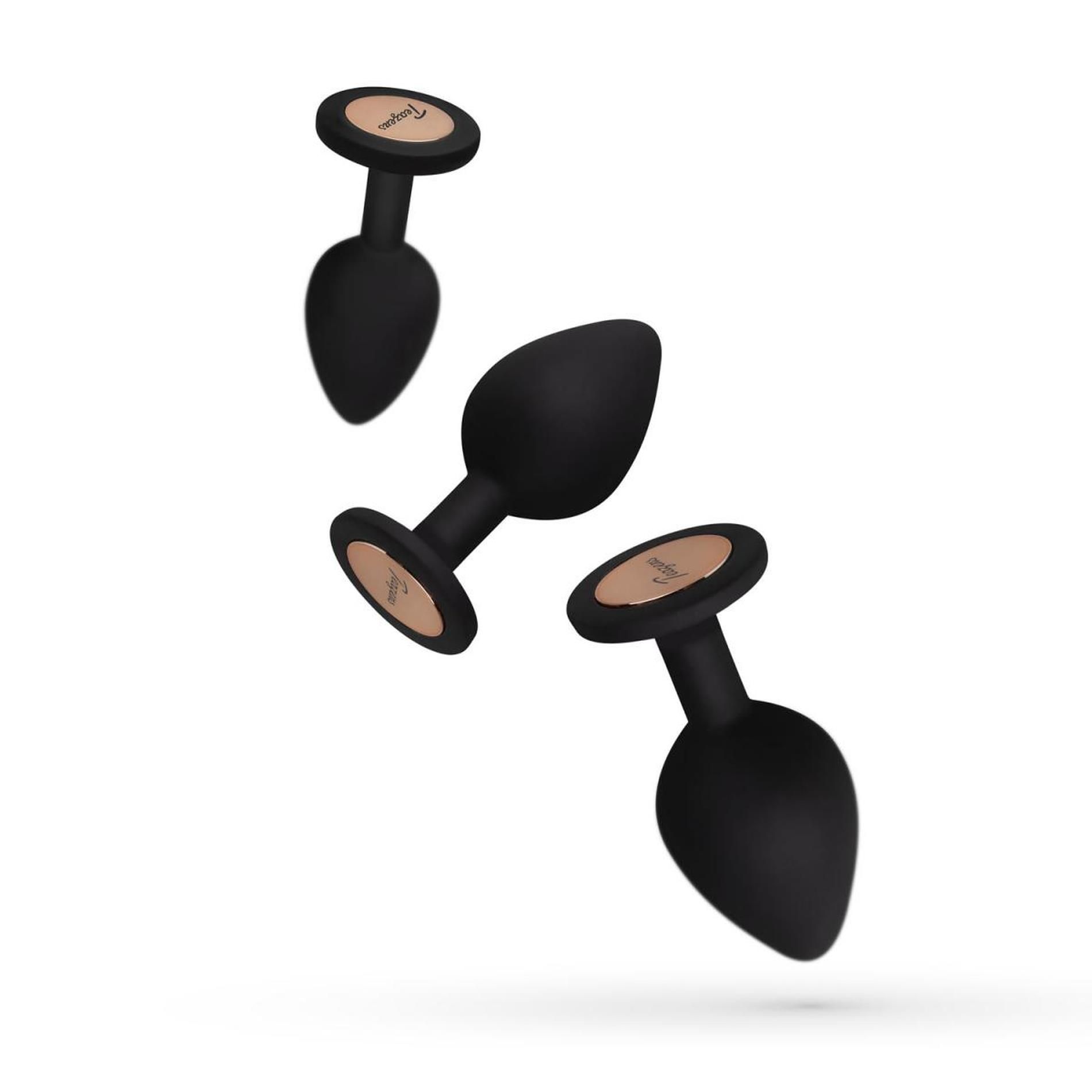 Набір анальних пробок Teazers Butt Plug Set, 3 шт (чорний)