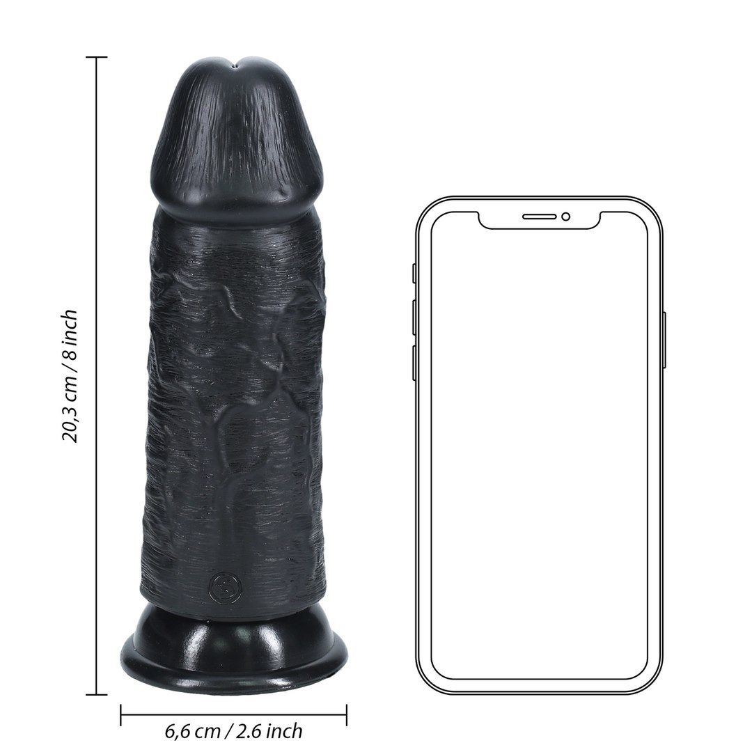 Фаллоимитатор RealRock Extra Thick 8", 20.3 см (черный)