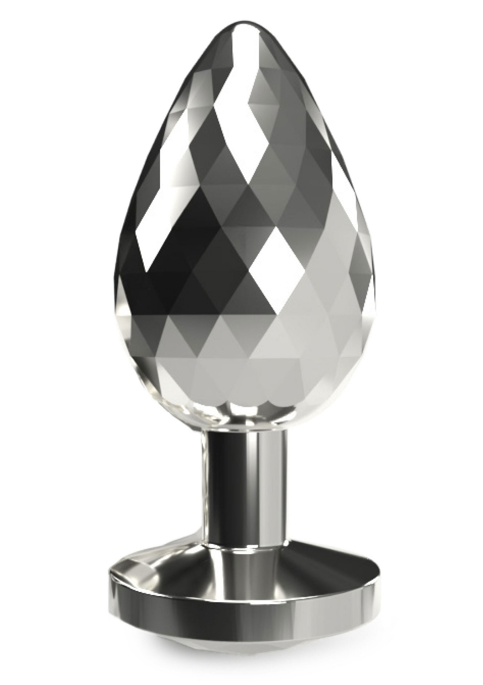 Korek analny Anal Play Disco Diamond Plug Large, 9,7 cm (srebrny)