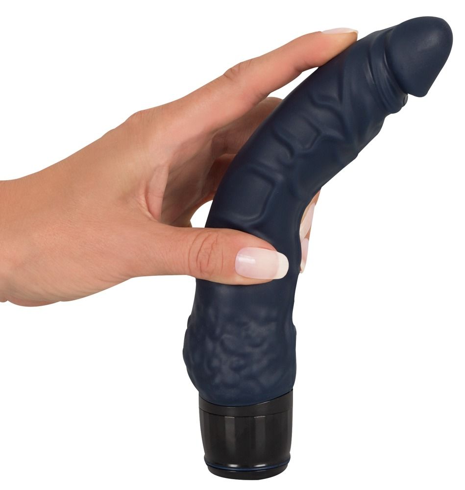 Вибратор Vibra Lotus Penis Grey Vibrator, 20 см (синий)