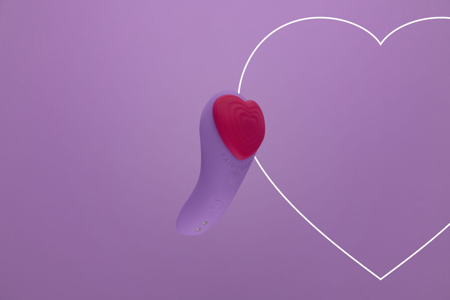 Вибратор FairyGasm HeartGem, 10 см (фиолетовый)