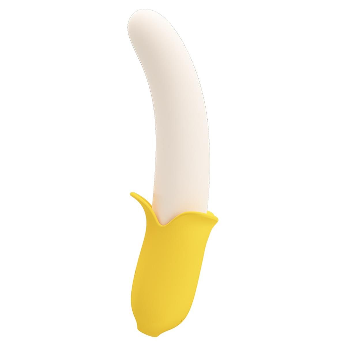 Вібратор Pretty Love Banana Geek, 19,5 см (жовтий)