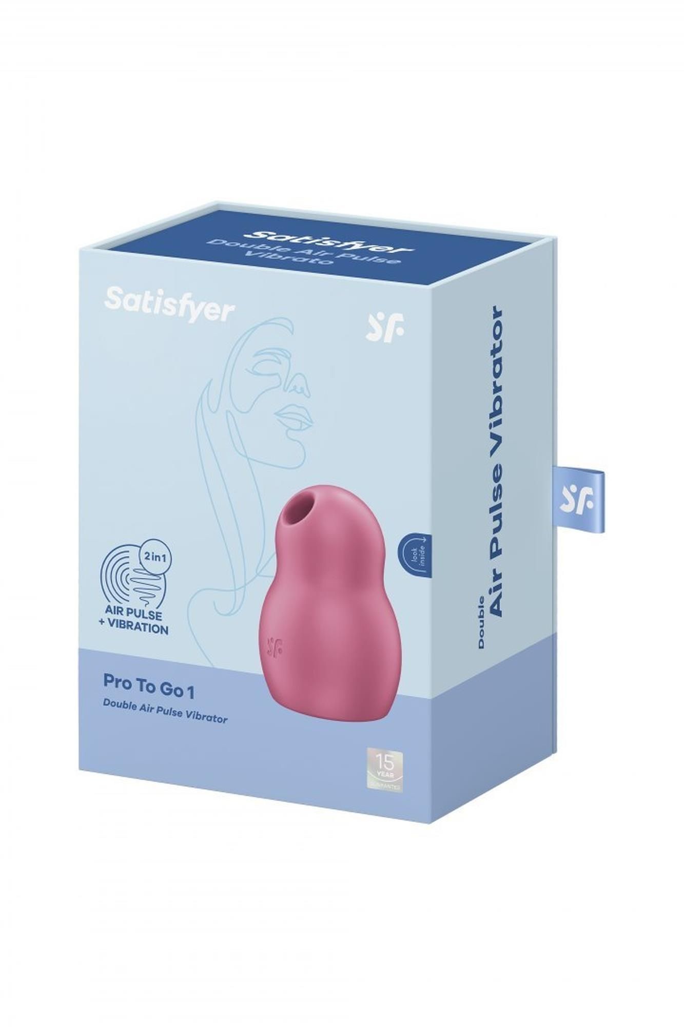 Вакуумный стимулятор клитора с вибрацией Satisfyer Pro To Go 1 (красный)