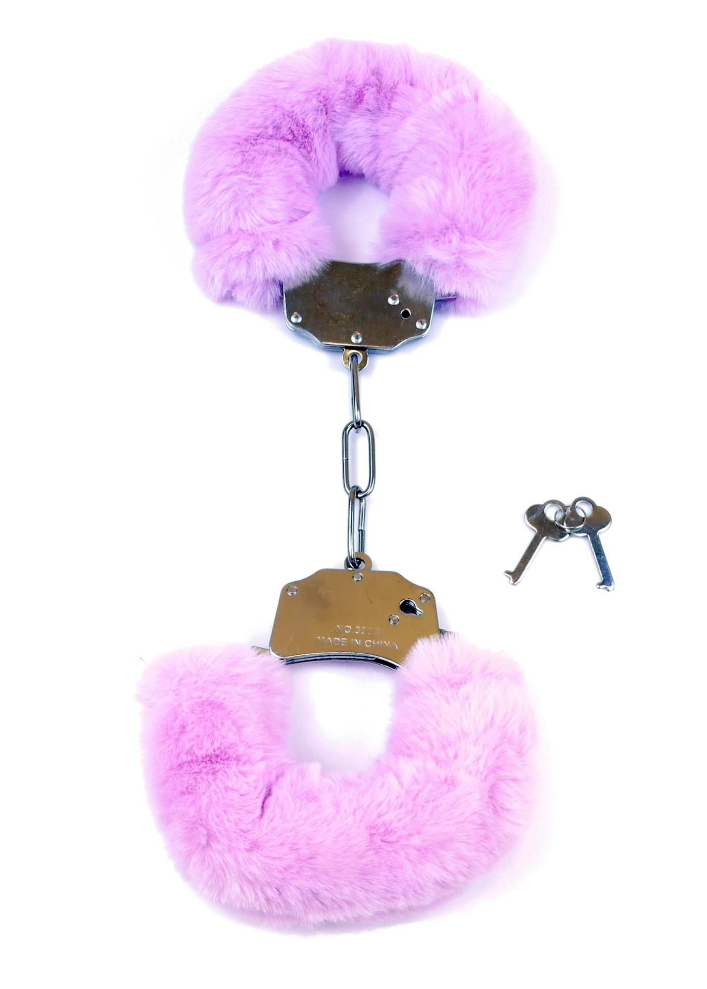 Наручники с мехом Fetish Boss Series Furry Cuffs (фиолетовые)