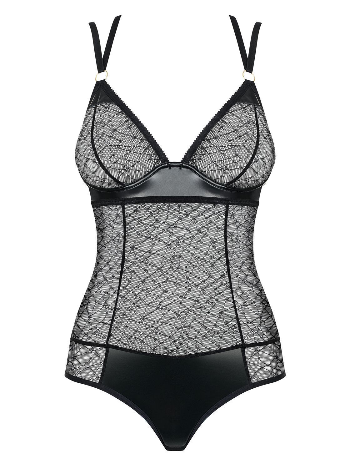 Боди Obsessive 859-TED-1, S/M (черный)