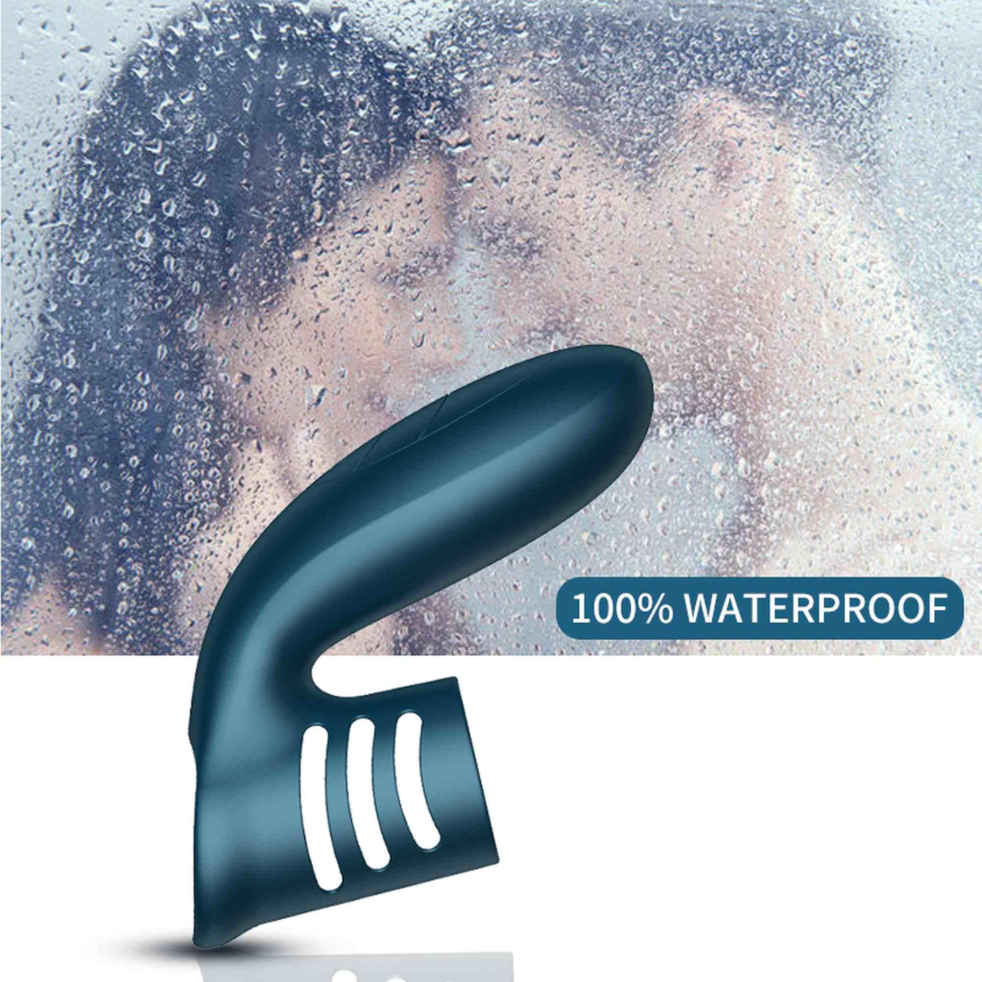 Насадка на пенис Foxshow Wibrator Silicone Ring, 11 см (синий)