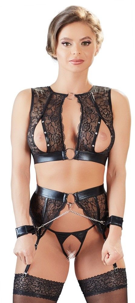 Cottelli BONDAGE Cottelli Bondage - Komplet bielizny, S