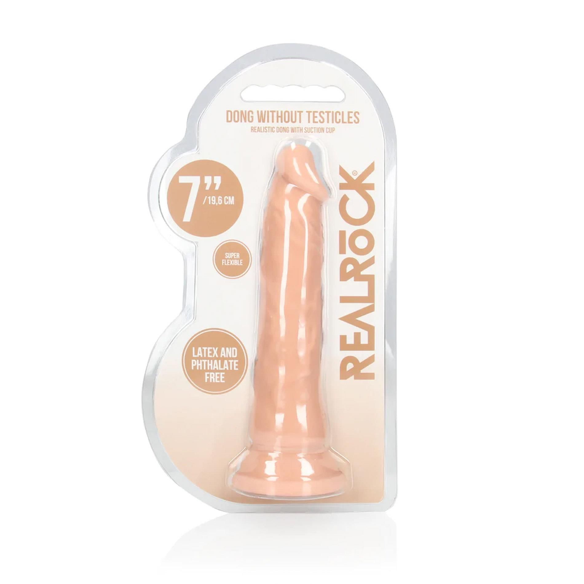 Фаллоимитатор RealRock Dong without Testicles, 19 см (телесный)