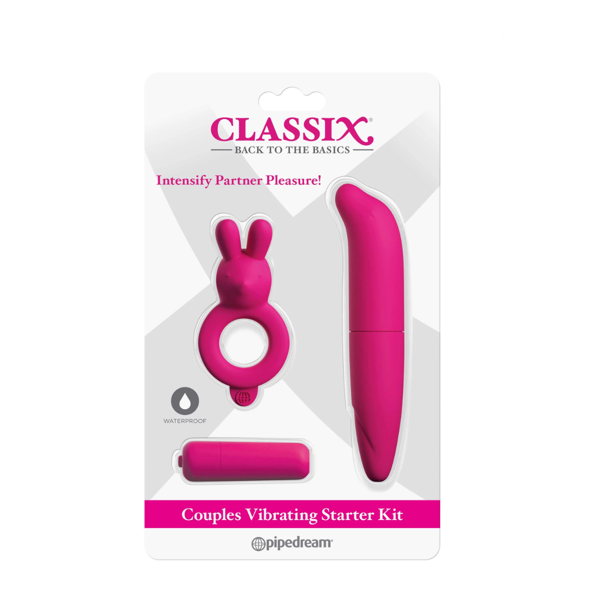 Набор секс-игрушек Classix Couples Vibrating Starter Kit, 3 шт (розовый)