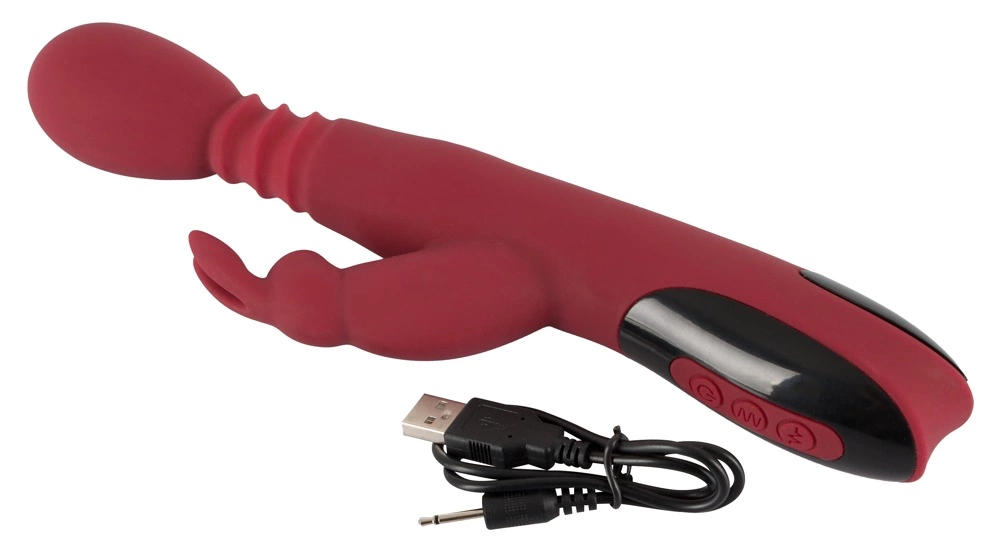 Вибратор-кролик Rechargeable Massager For Her Rabbit Vibrator, 26.5 см (красный)