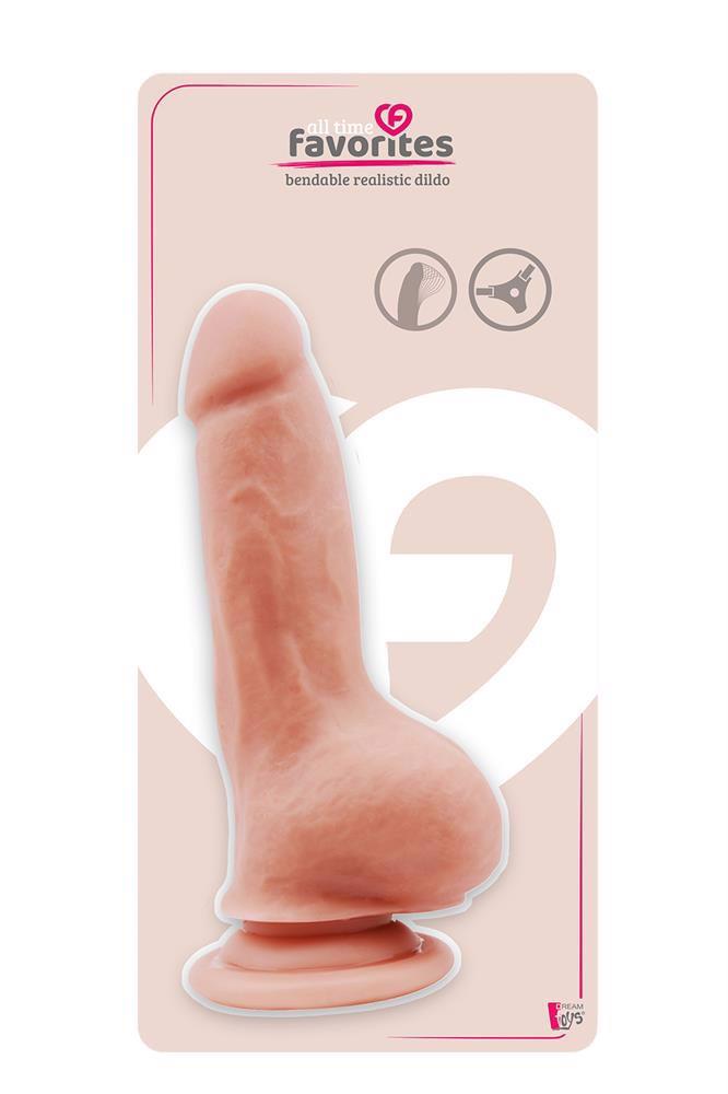 Фаллоимитатор All Time Favorites Bendable, 18 см (телесный)