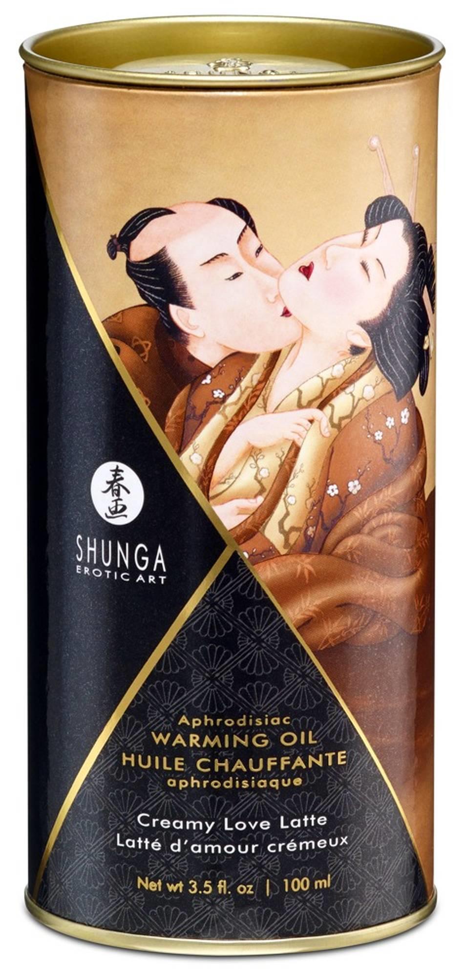 Зігрівальна масажна олія Shunga Aphrodisiac Warming Oil кава, 100 мл
