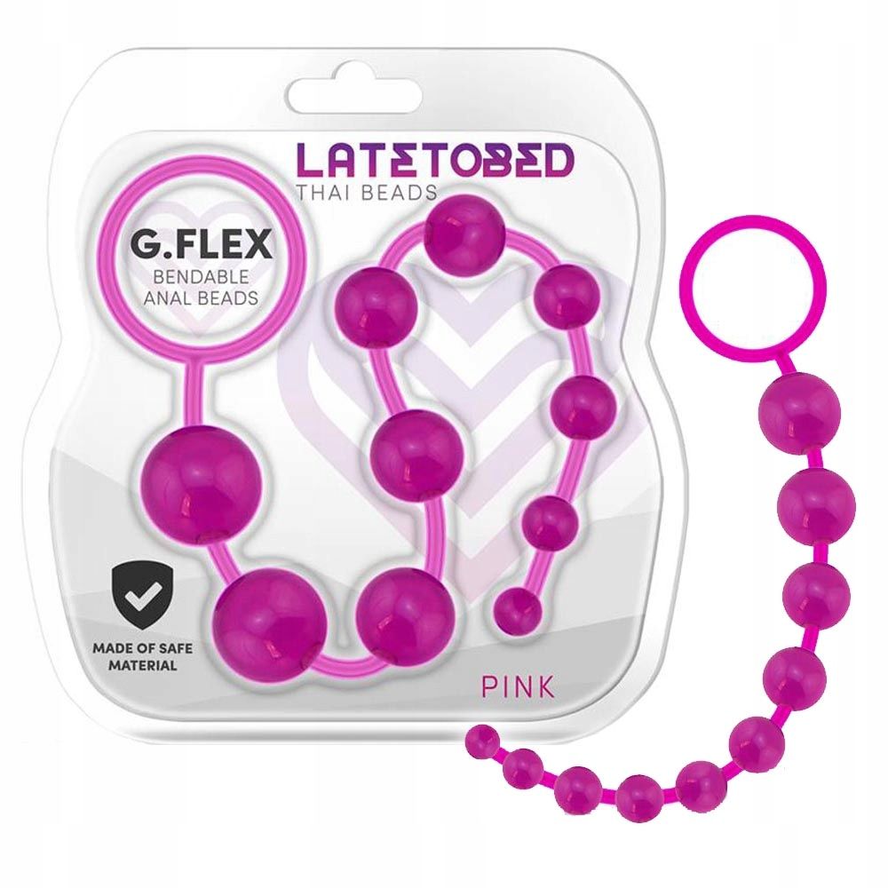Анальная цепочка Latetobed G.Flex, 30 см (розовый)