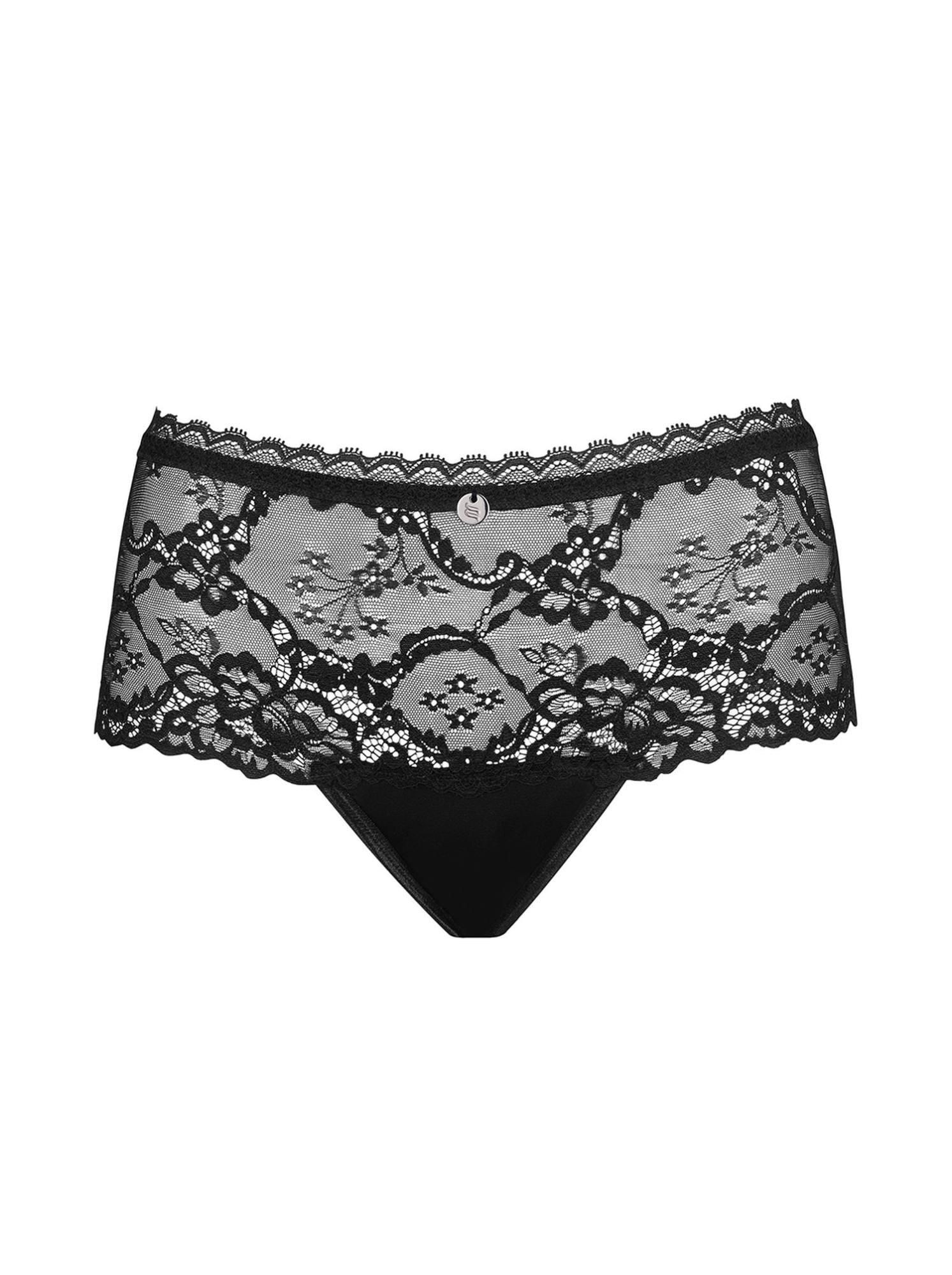 Эротические трусики Obsessive Raquelia, S/M (черный)
