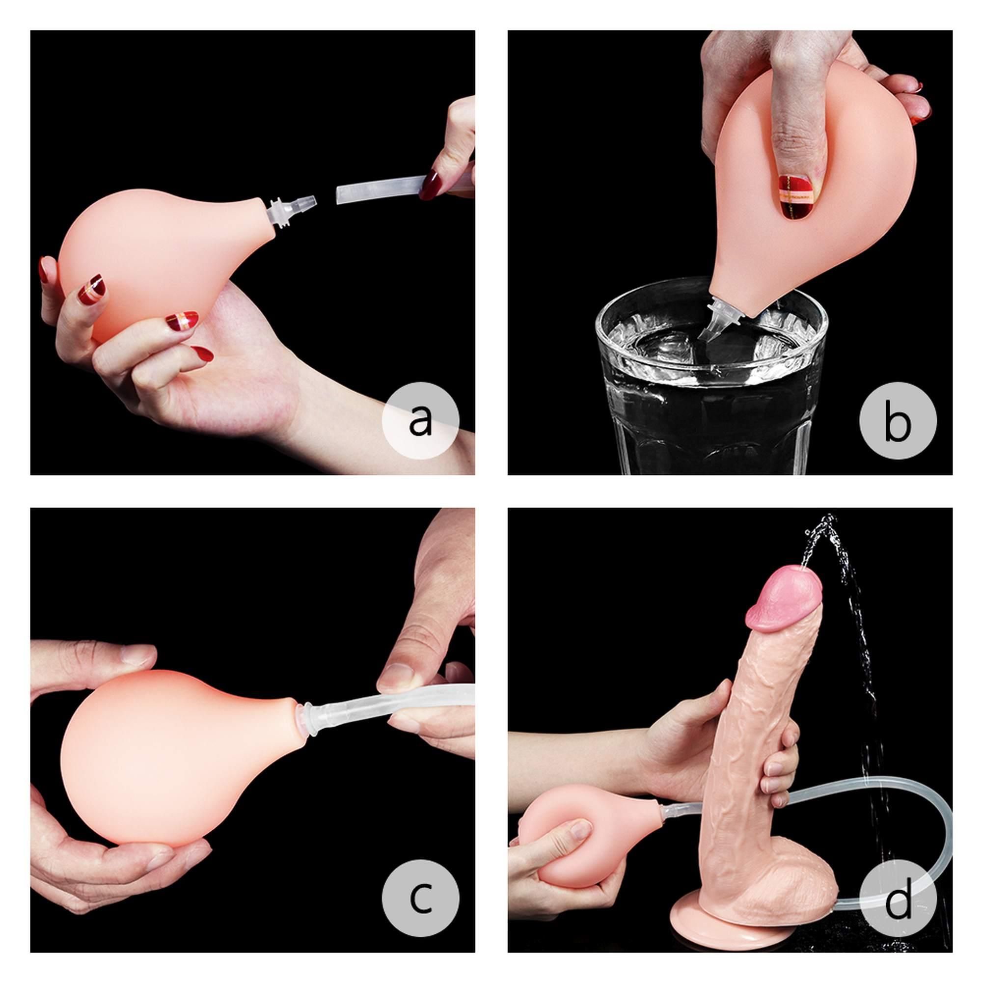 Dildo LoveToy Squirt Extreme 11", 28 cm (cielisty)
