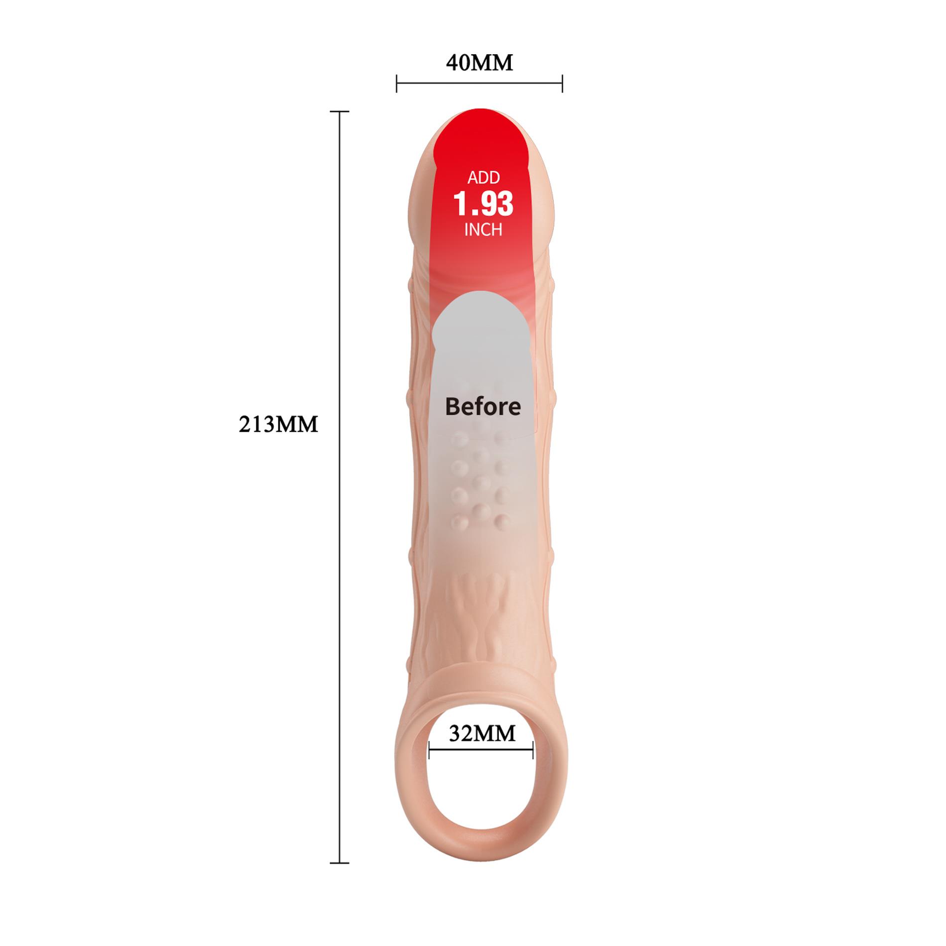 Насадка на пенис Pretty Love Penis Sleeve Brad, 21.3 см (телесный)