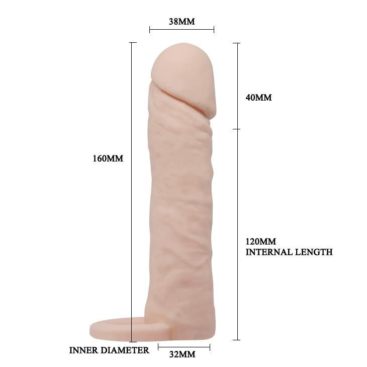 Насадка на пеніс Pretty Love Penis Sleeve Medium, 16 см (тілесний)