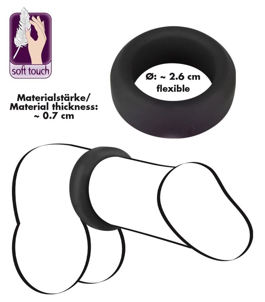 Эрекционное кольцо Velvets Cock Ring 2,6 см (черный)