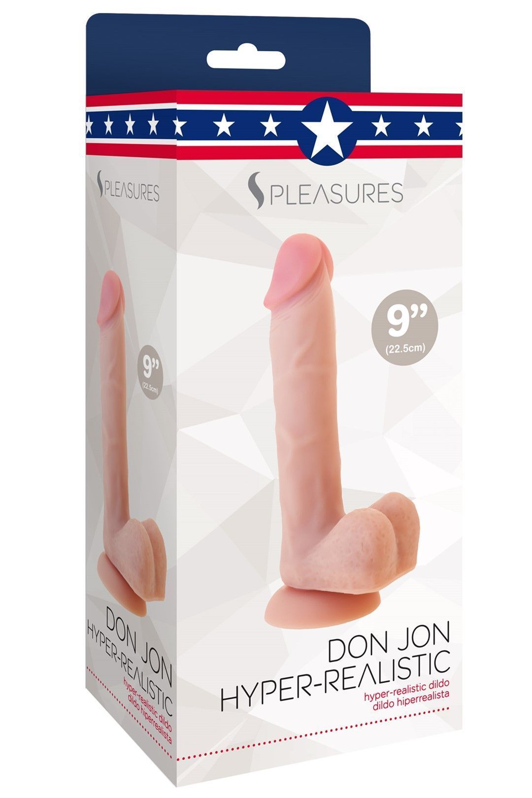 Фаллоимитатор Pleasures Don Jon HiperRealistic, 22,5 см (телесный)