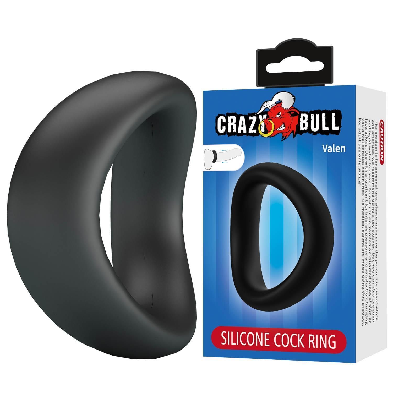 Эрекционное кольцо Crazy Bull Valen, 6.5 см (черный)