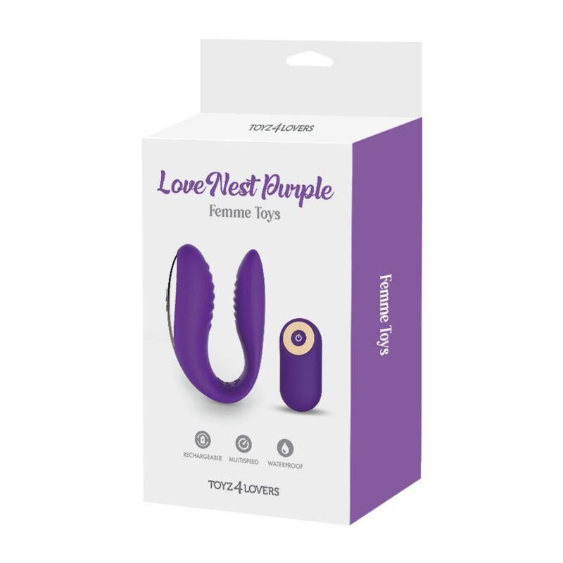 Вибратор для пар Toyz4Lovers Passion, 10 см (фиолетовый)