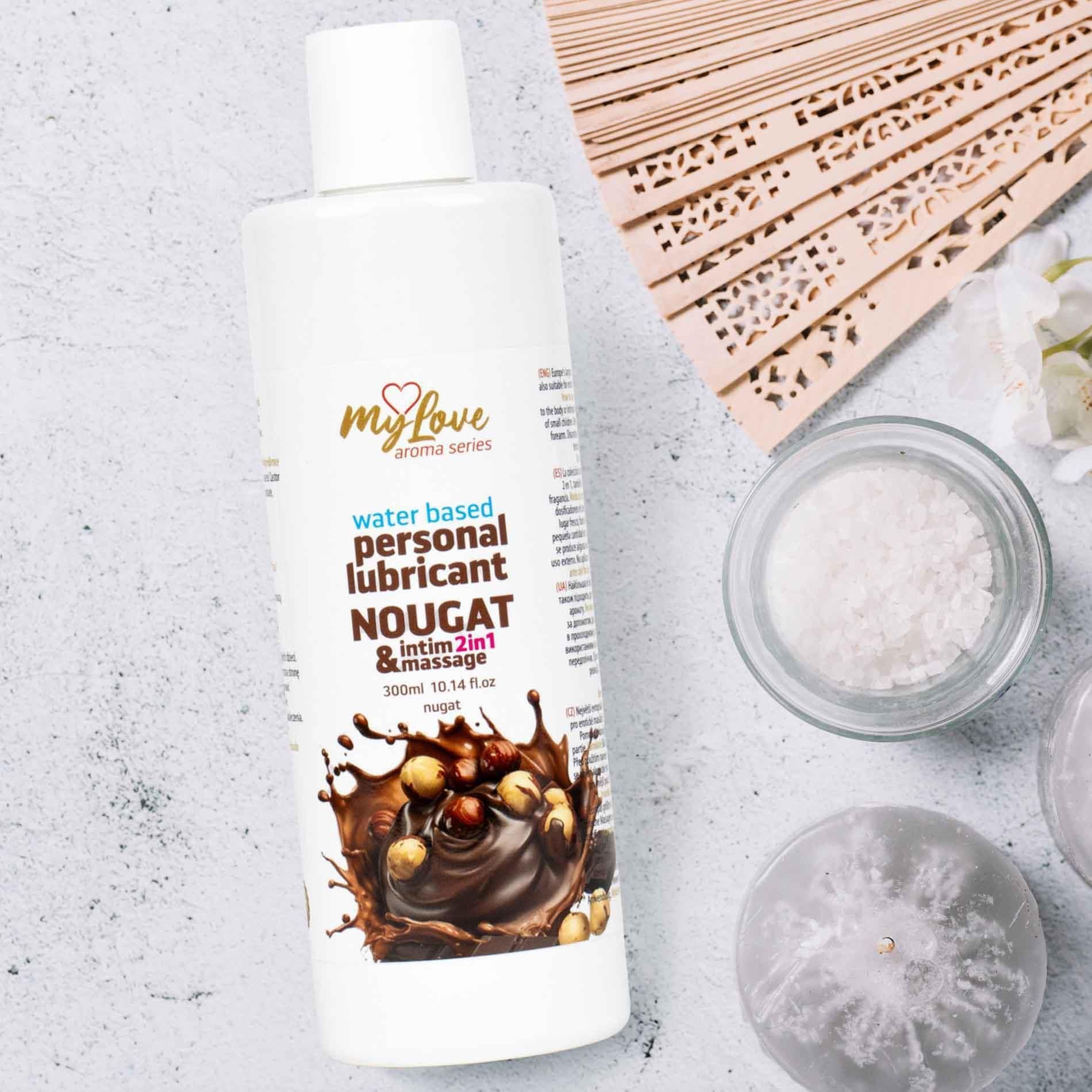Lubrykant MyLove Aroma Series Intim&Massage 2in1 Nougat, 300 ml