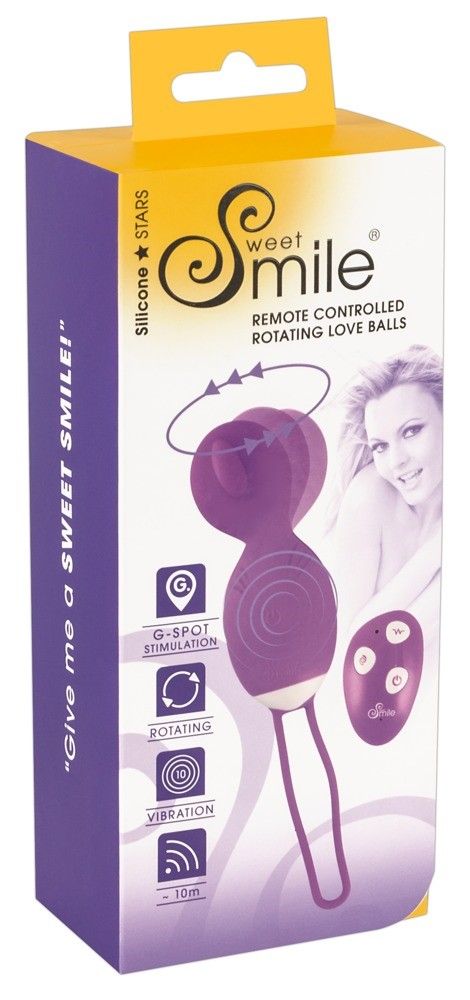 Вагинальные шарики Sweet Smile Remote Controlled Rotating Love Balls, 16 см (фиолетовый)