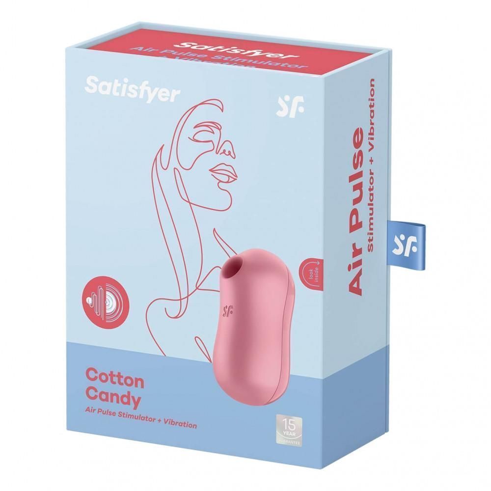 Вакуумный стимулятор клитора с вибрацией Satisfyer Cotton (розовый)