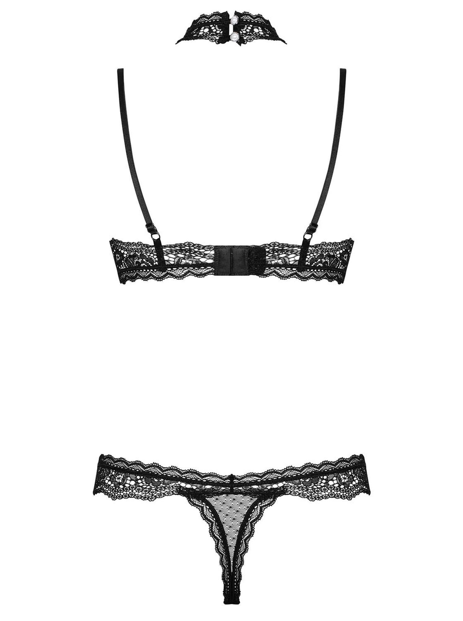 Боди Obsessive Claudusia, L/XL (черный)