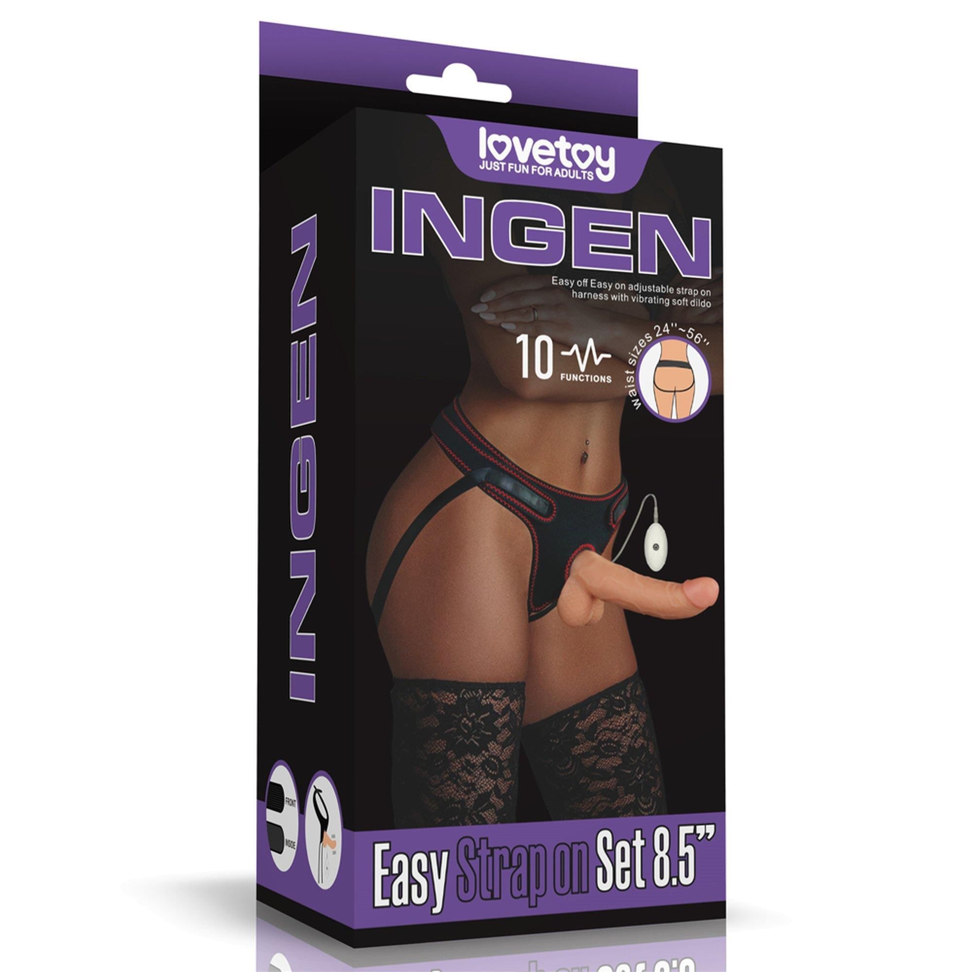 Страпон LoveToy Easy Strapon Set 8.5'', 21.5 см (тілесний)