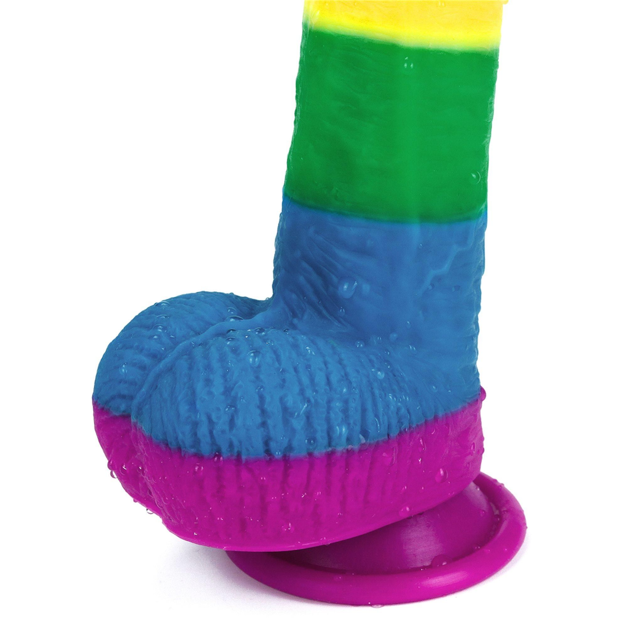 Фаллоимитатор LoveToy 9'' Prider, 22.5 см (радужный)