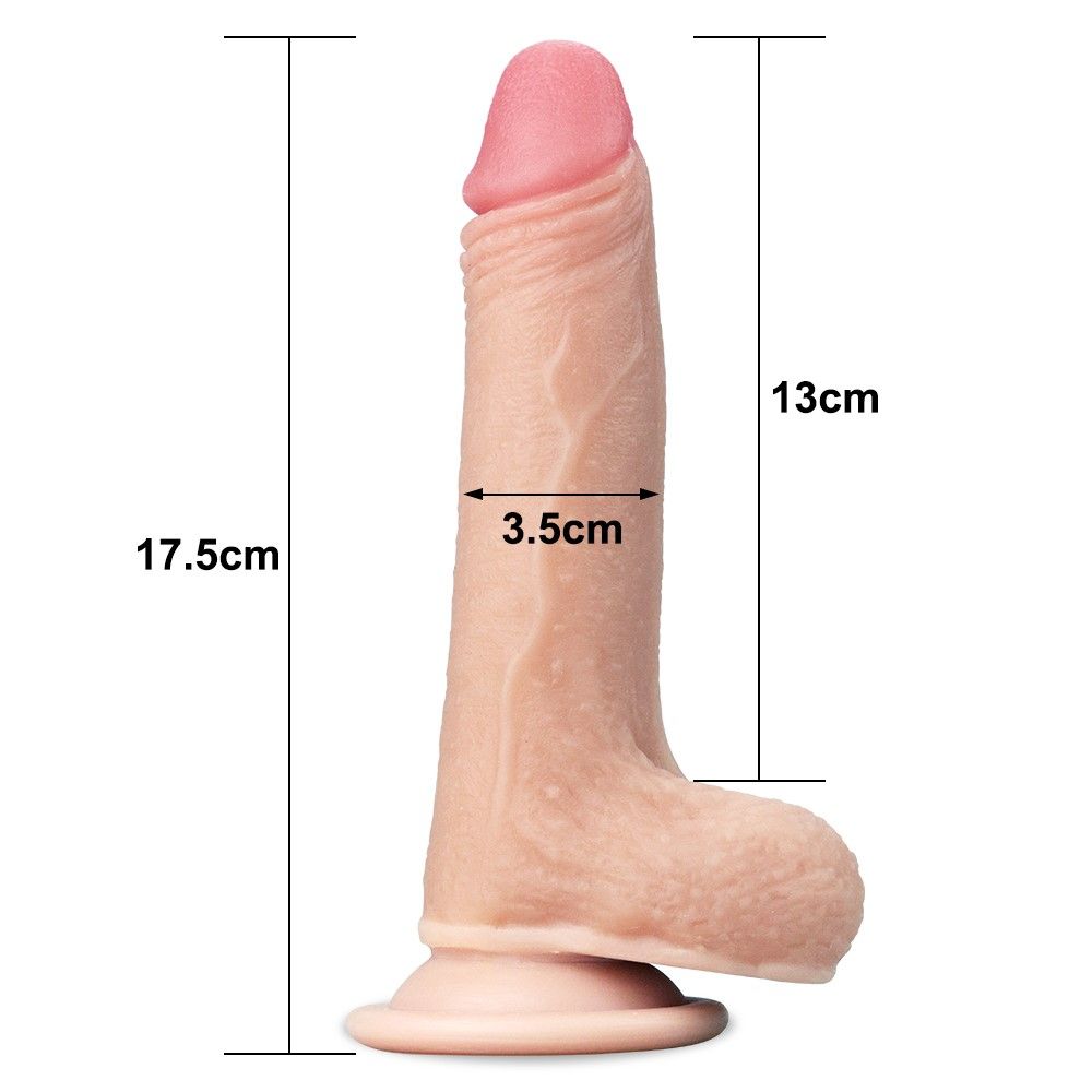 Фаллоимитатор LoveToy Sliding Skin Dong, 15,5 см (телесный)