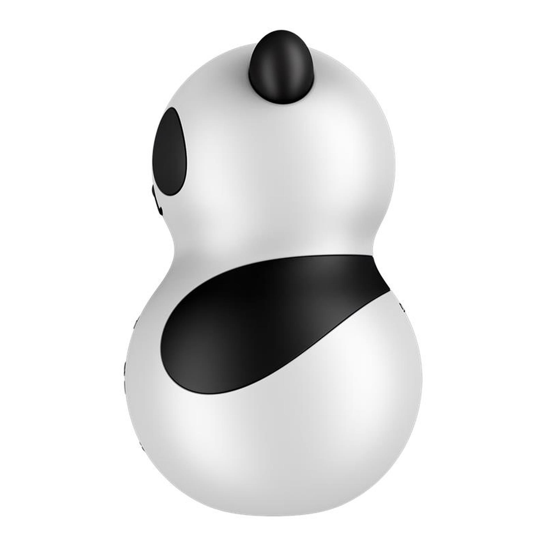 Вакуумный стимулятор клитора с вибрацией Satisfyer Pocket Panda (черный с белым)