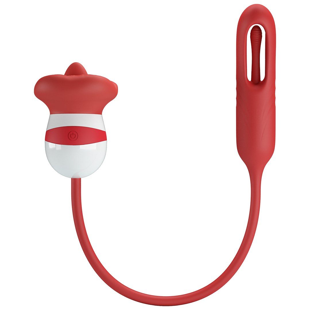 Вибромассажер Pretty Love Romance Alyss (красный-белый)