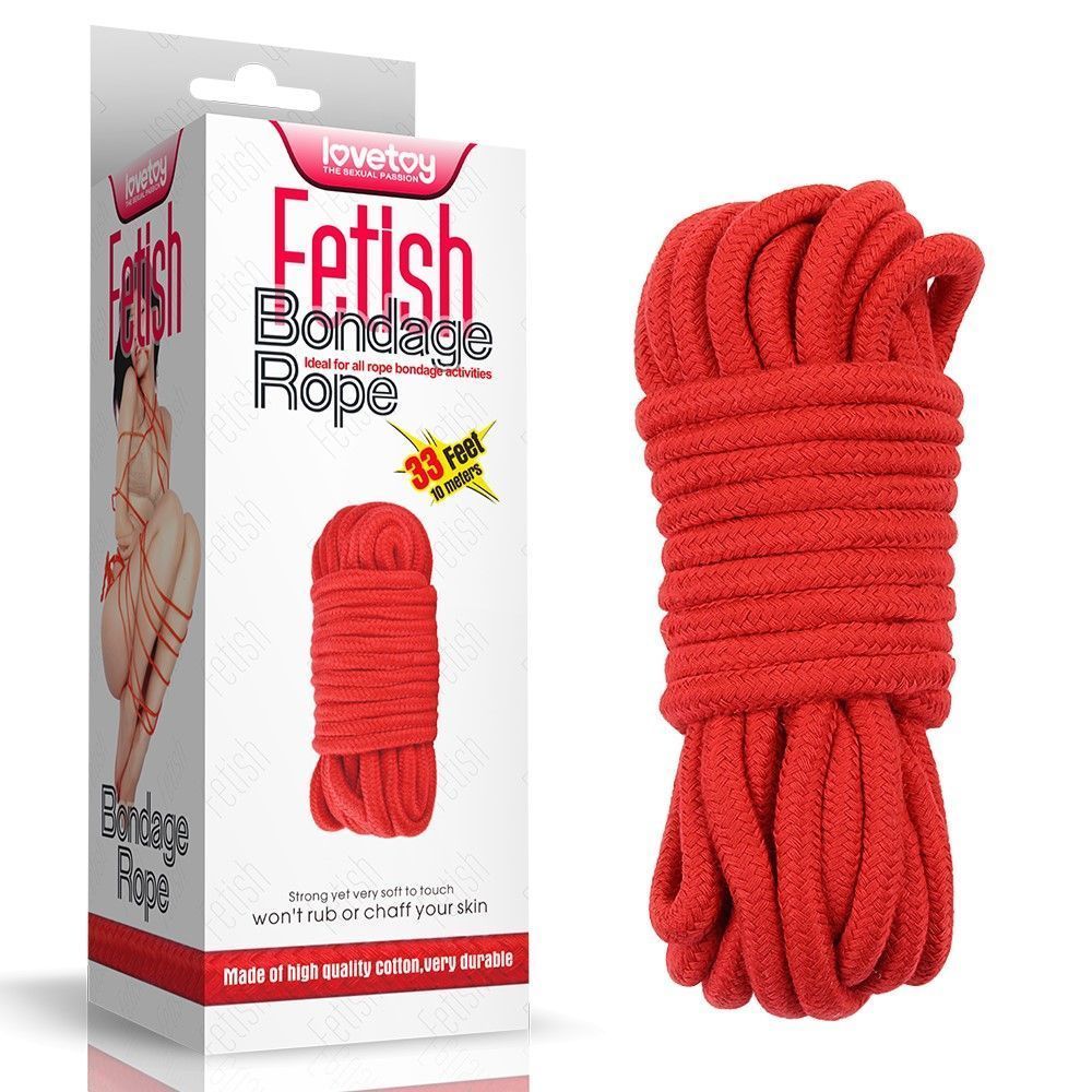 Lovetoy Bondage Rope - Lina do bondage, Czerwony