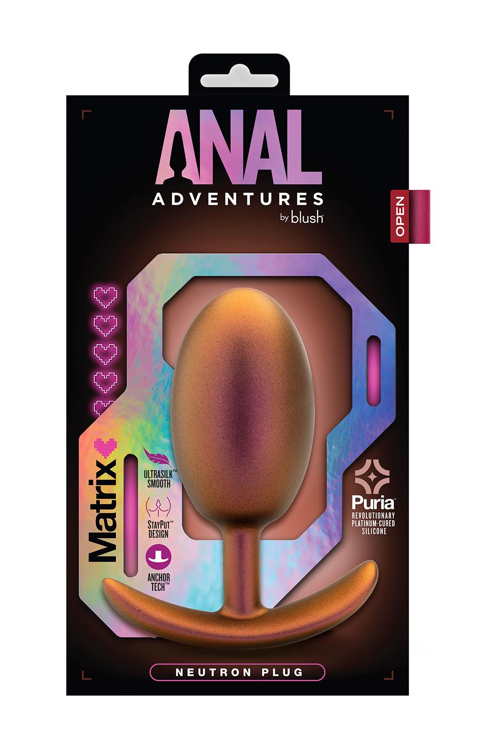 Korek analny Anal Adventures Matrix Neutron Plug, 10.2 cm (pomarańczowy)