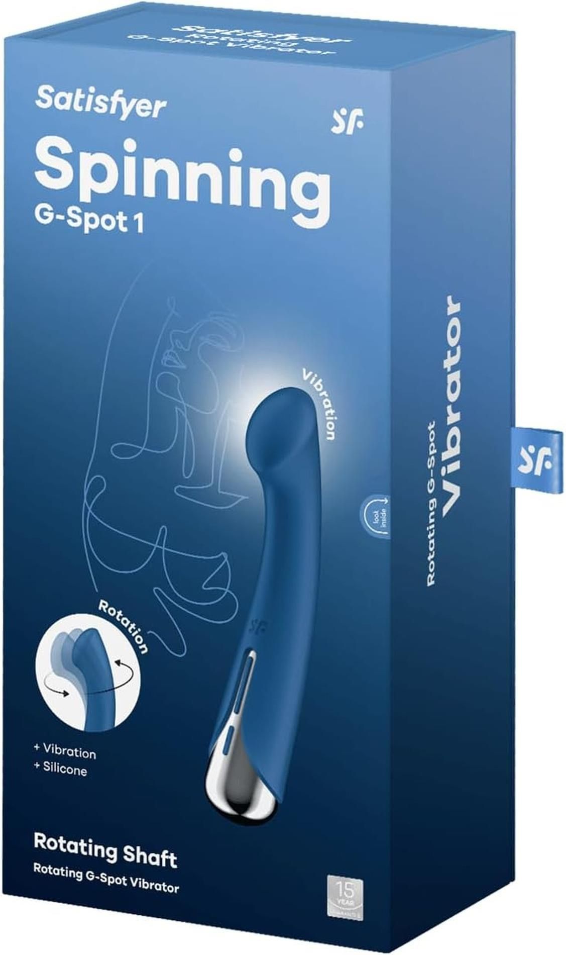 Вибратор Satisfyer Spinning G-Spot 1, 16,5 см (синий)