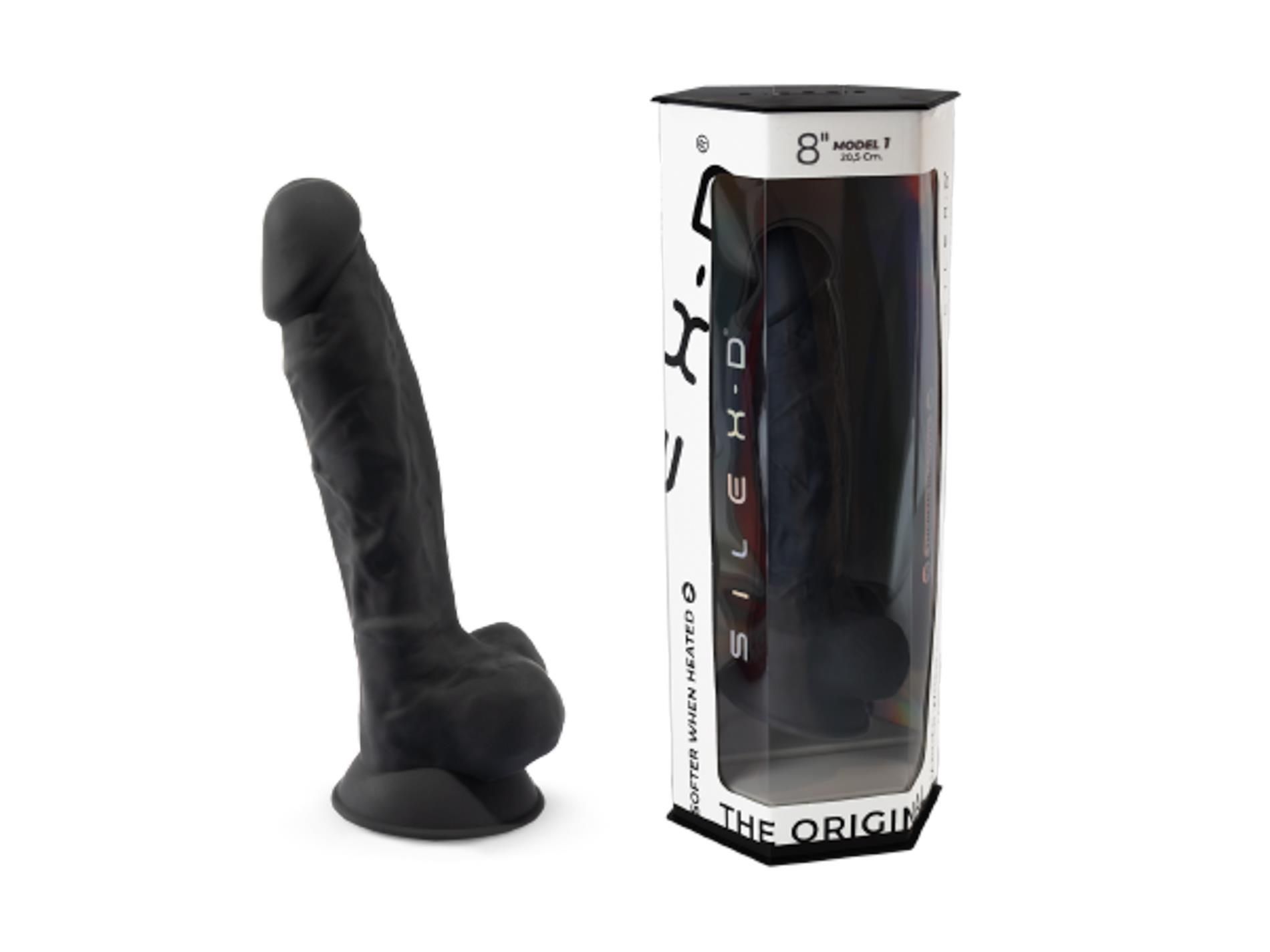 Dildo Silexd Model 1, 20 cm (czarny)